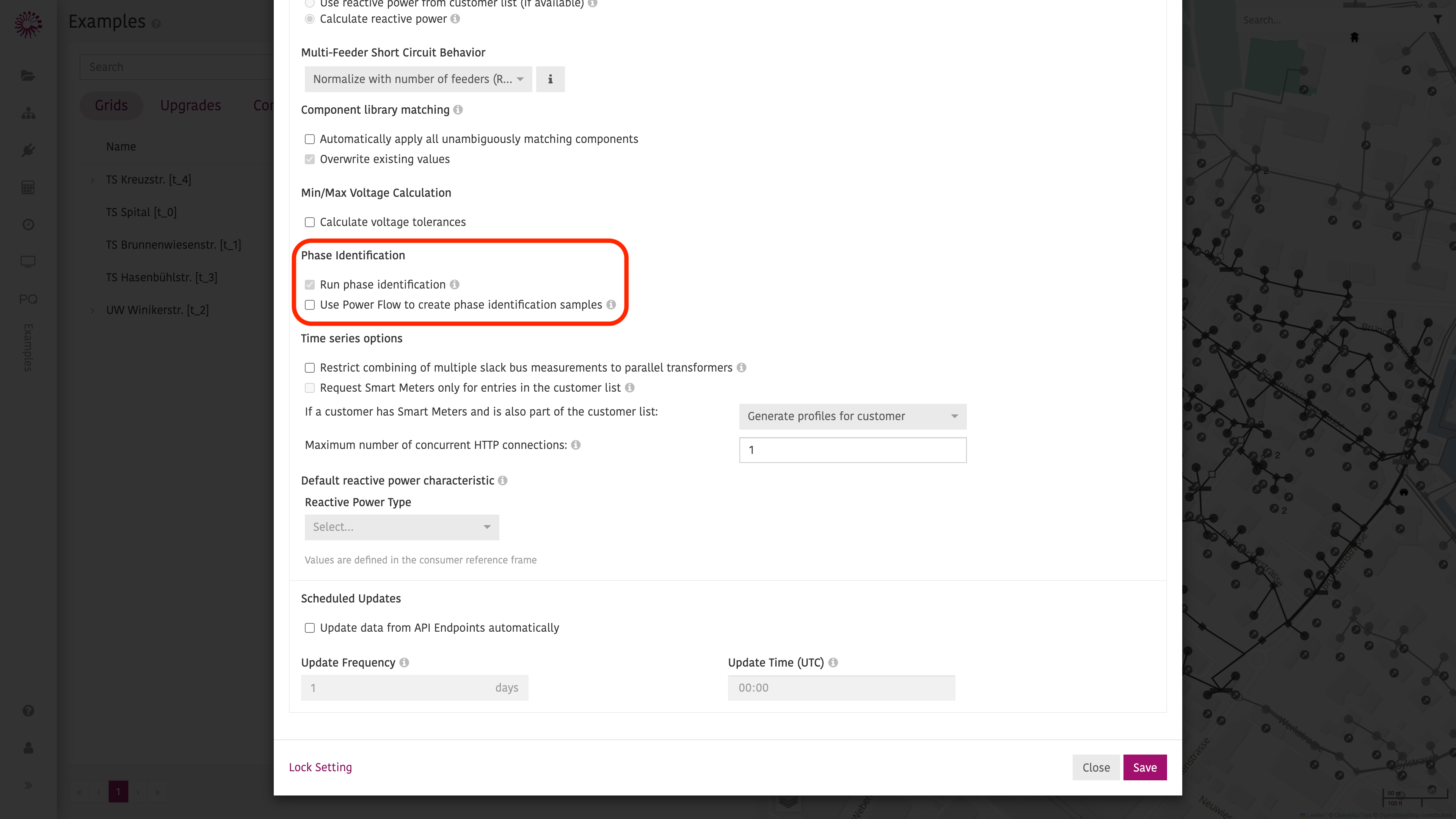 Data Integration settings: Phase identification options